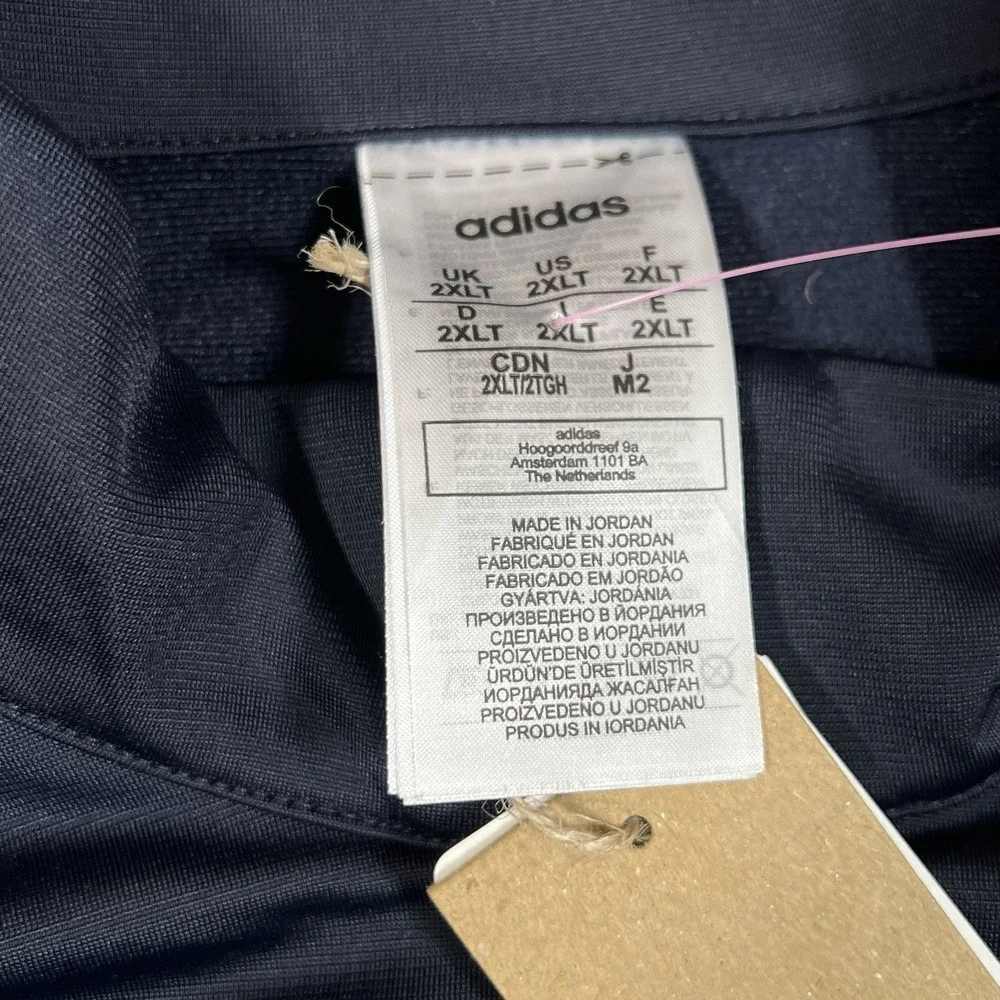 Adidas Essentials 3-Stripes Tricot Track Jacket DU0445 Mens 2XL Tall‎ Blue New - Picture 4 of 4